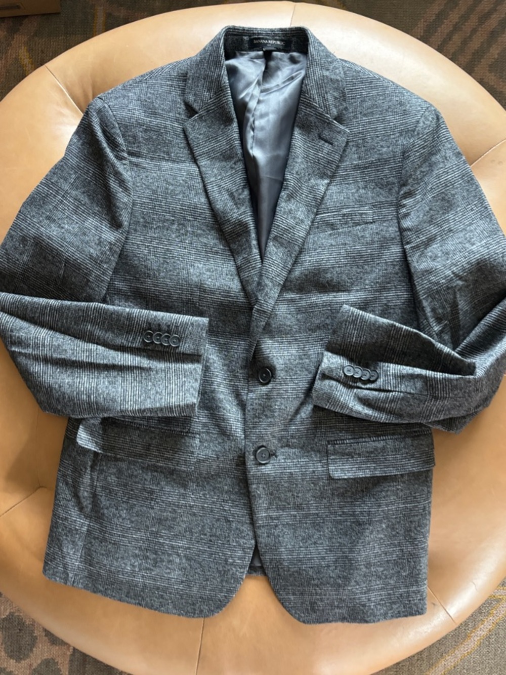 Banana Republic slim fit Gray Glen Plaid Blazer